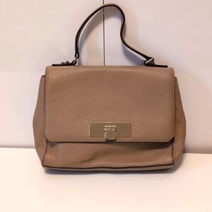 Michael Kors Tan Pebbled Leather Callie Handbag Purse